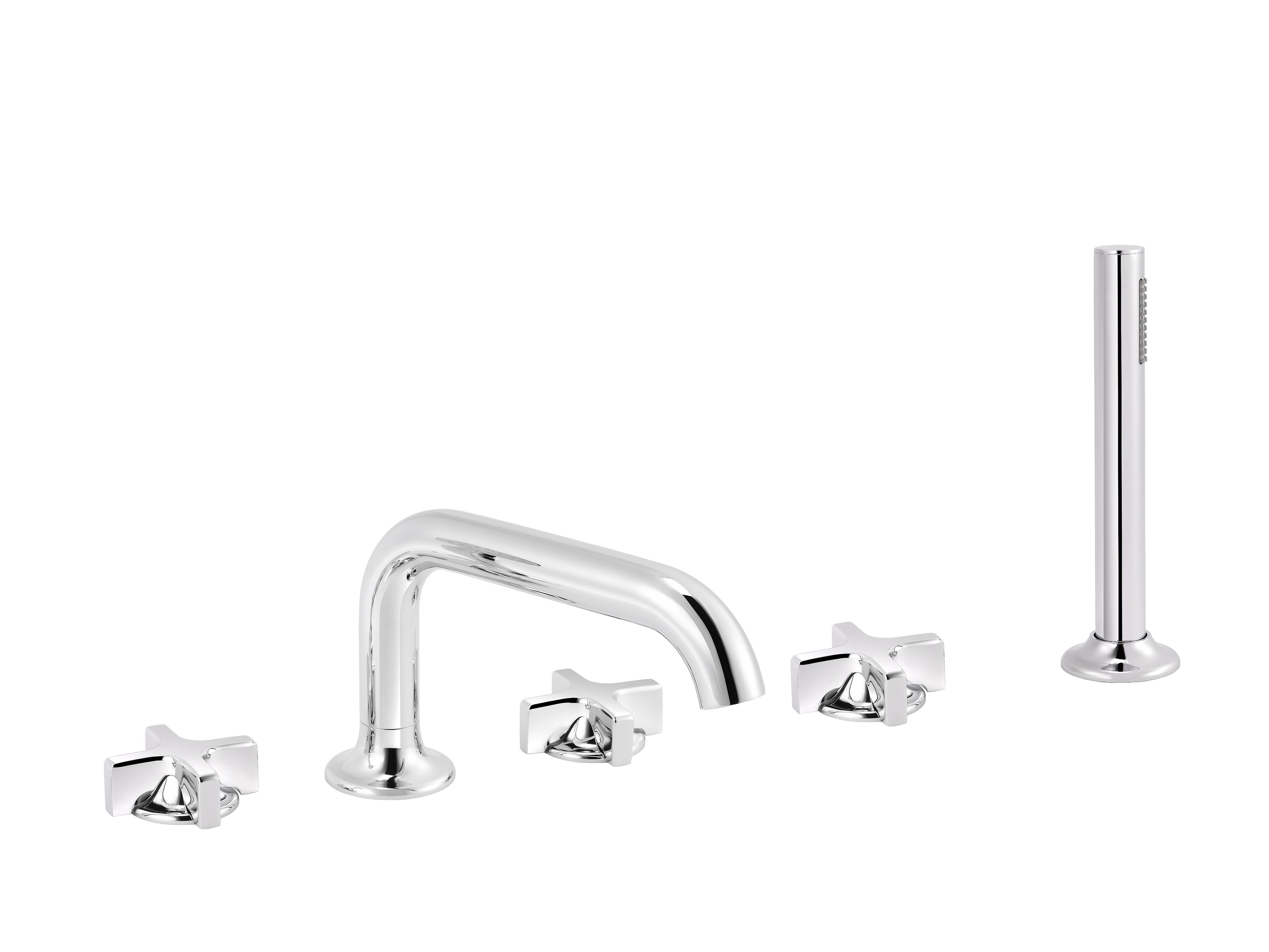 Набор для ванны с 5 отверстиями из хромированной латуни с ручным душем rvb TIMES ARCH-00090978 - Вид №1