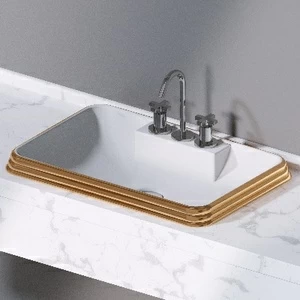 L613250 Накладная раковина под столешницу  прямоугольная A. e T. Italia GLASS
