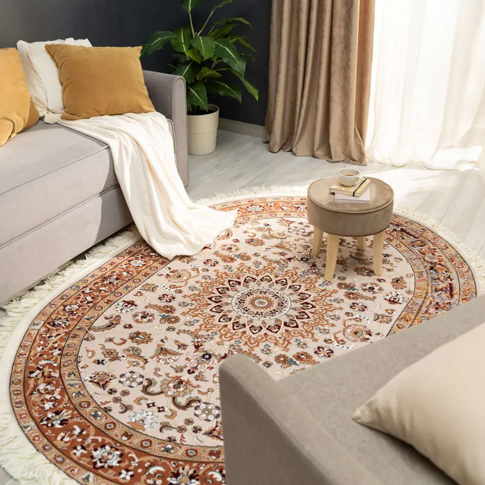 Ковер полипропилен Шахреза D210KT 80x133 см цвет кремовый MERINOS STLM-2114869