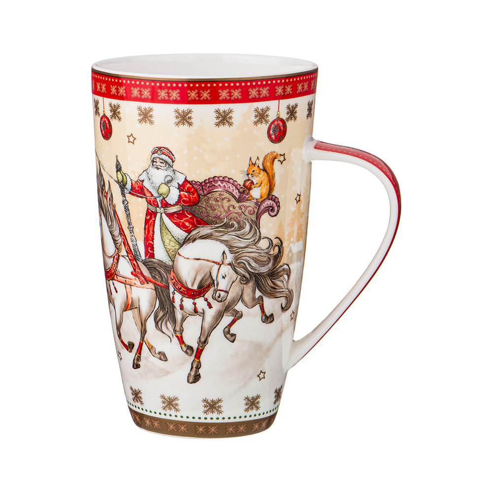 415-2111 Посуда фарфоровая Кружка "С НОВЫМ ГОДОМ!"2 600 мл Lefard 