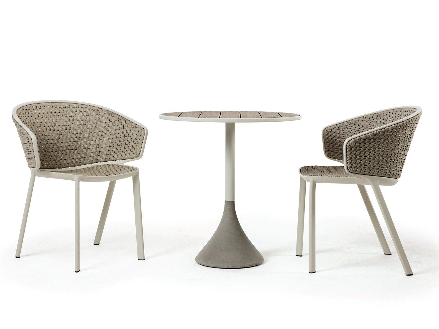 Круглый стол из тикового дерева и бетона Ethimo ARCH-00113009 - Вид №3