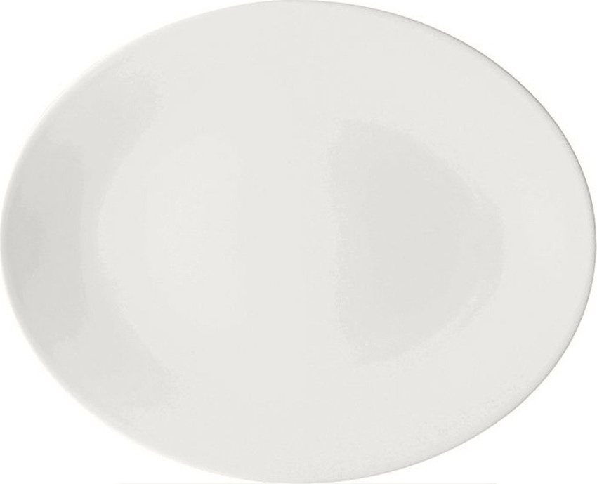 97307 Dibbern Блюдо овальное Dibbern "Белый декор" 28см Фарфор костяной 