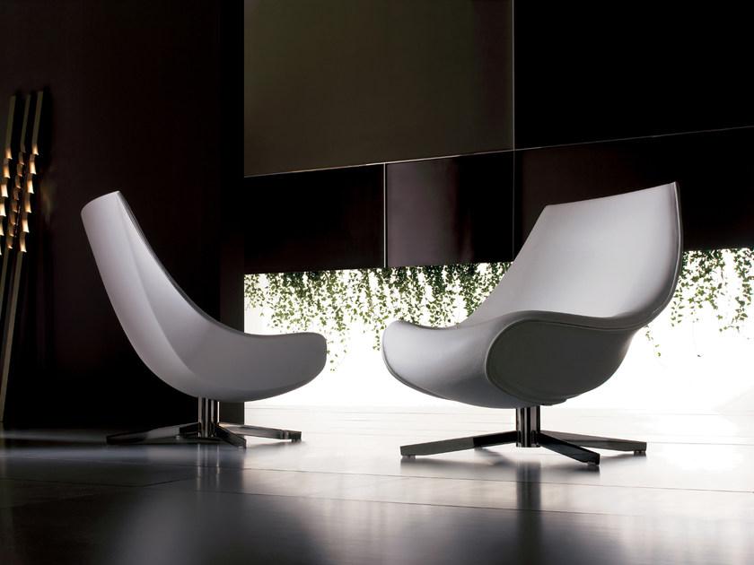 i 4 Mariani Вращающееся кресло с кожаной обивкой Oyster sun-id-1378572 - Вид №7