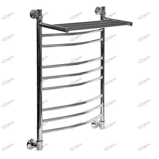 Полотенцесушитель водяной Aquanet Хекла ЛД (г2) ВП 800x500, с верхней полкой 00184279