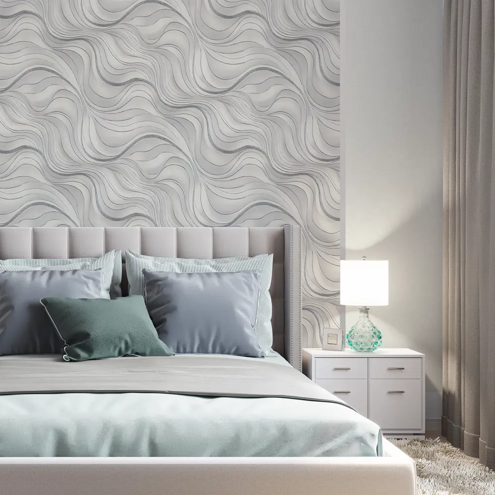 Обои флизелиновые Palitra Life Bounty серо-серебристые 1.06 м PL71776-14 STLM-2089324 - Вид №2