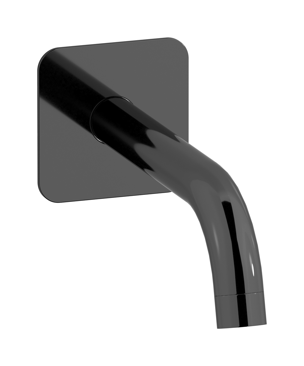 Длинный настенный излив для ванны WE ARE IB id328cf_22 Black Chrome Industria