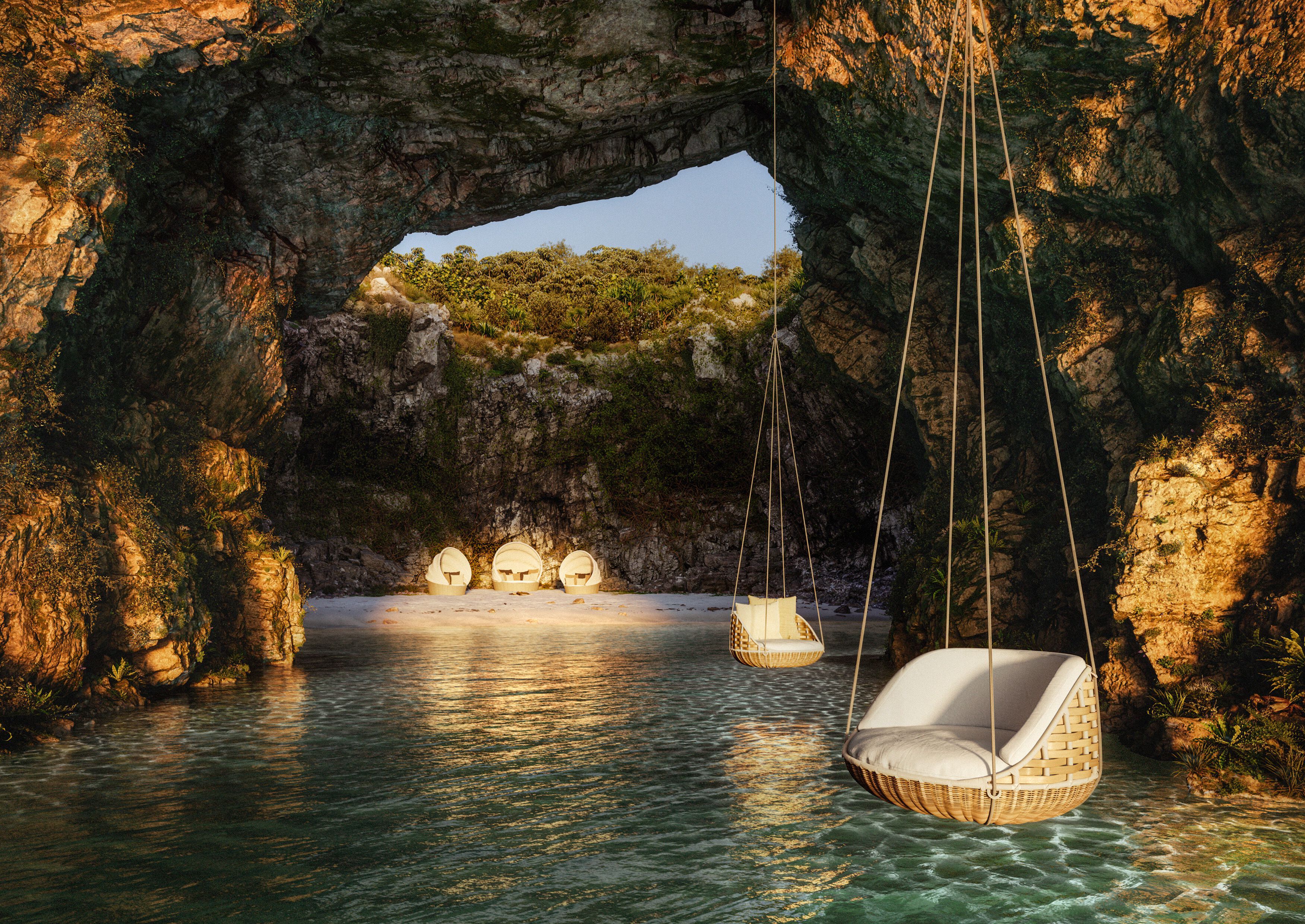 Подвесное сиденье из синтетического волокна на 1 место DEDON SWINGREST ARCH-00070082 - Вид №1