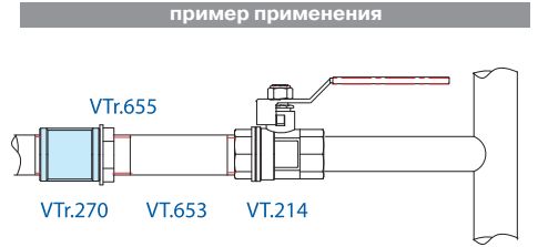 VTr.270.N.0008 Фитинг резьбовой – муфта соединительная Valtec 1 1/2"  - Вид №9