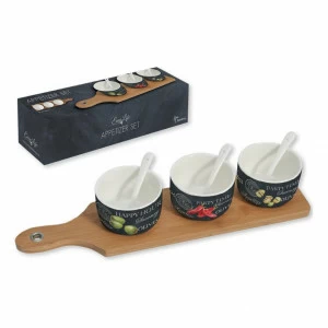 Чаши для закусок с ложками 3 шт черные "Гамма" EASY LIFE НАБОРЫ ДЛЯ ЗАКУСКИ 00-3946605 Коричневый;черный