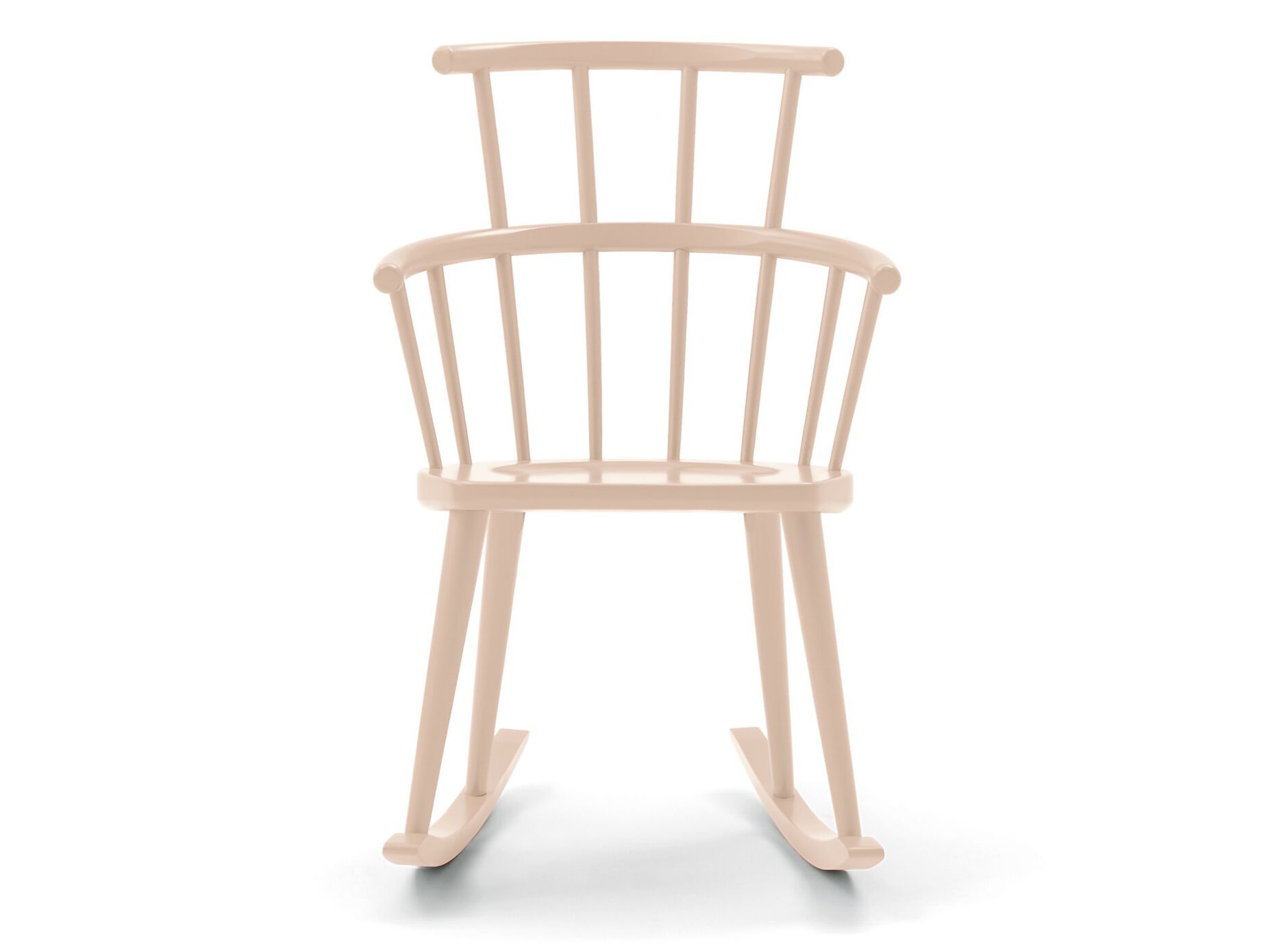 Кресло-качалка из бука с подлокотниками с высокой спинкой Billiani W ARCH-00111222