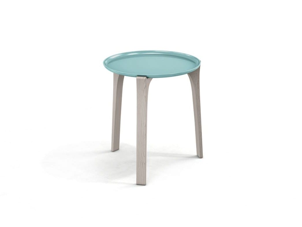 Круглый журнальный столик с дубовым основанием и алюминиевой столешницей ROCHE BOBOIS BOW ARCH-00144289 - Вид №3