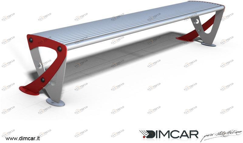 DIMCAR Металлическая скамейка в современном стиле без спинки Elite 1137-p