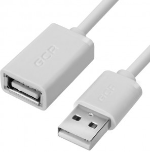 GCR-UEC5M-AA-0.15m удлинитель 0.15m usb 2.0, am/af, белый, литой, 30/30 awg, морозостойкий, Greenconnect