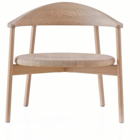 BassamFellows Кресло из массива дерева с подлокотниками Pebble Cb-630 - Вид №1