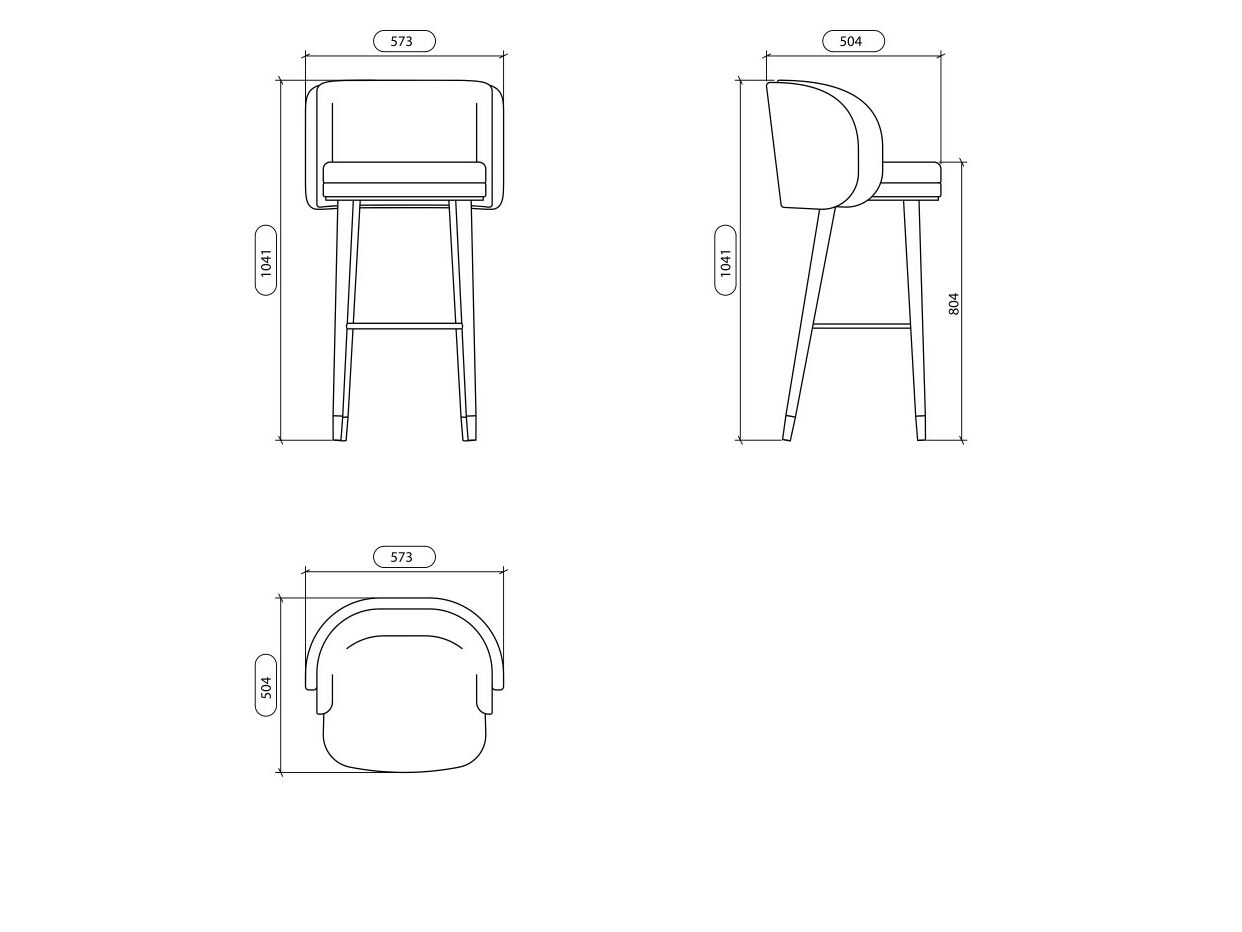 Высокий тканевый мягкий стул с подлокотниками Laskasas Essence ARCH-00035022 - Вид №4