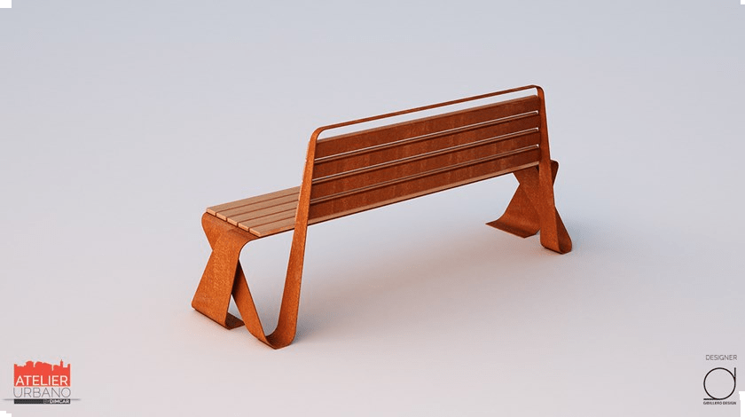 DIMCAR Скамья из стали и дерева со спинкой  G467  - Вид №3