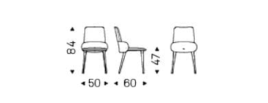 Кожаный мягкий стул Cattelan italia GINGER ARCH-00080205 - Вид №6