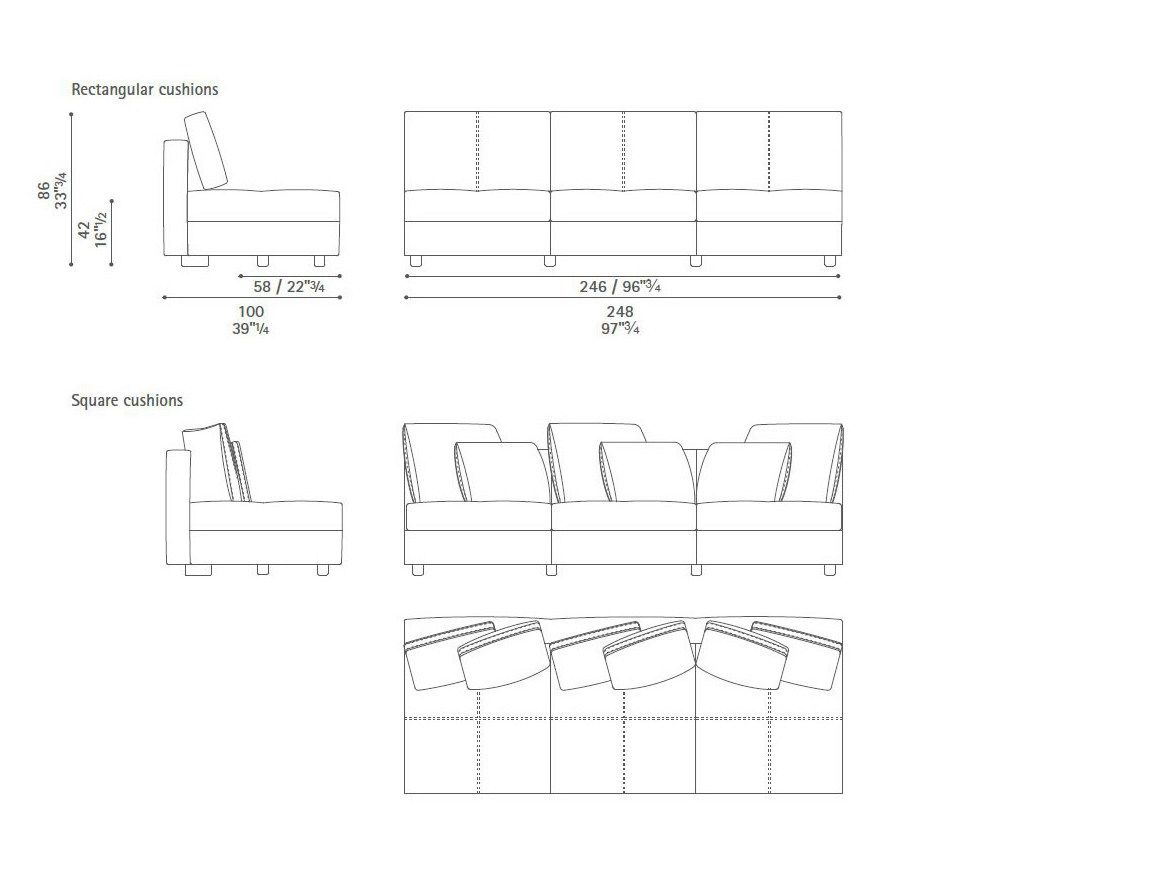 Кожаный модульный угловой диван Poltrona Frau коллекция - диваны и кресла ARCH-00060847 - Вид №33