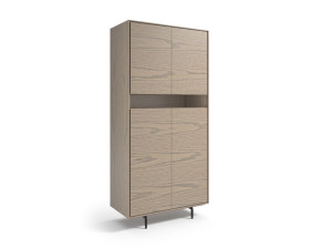 Высокий деревянный офисный шкаф с замком