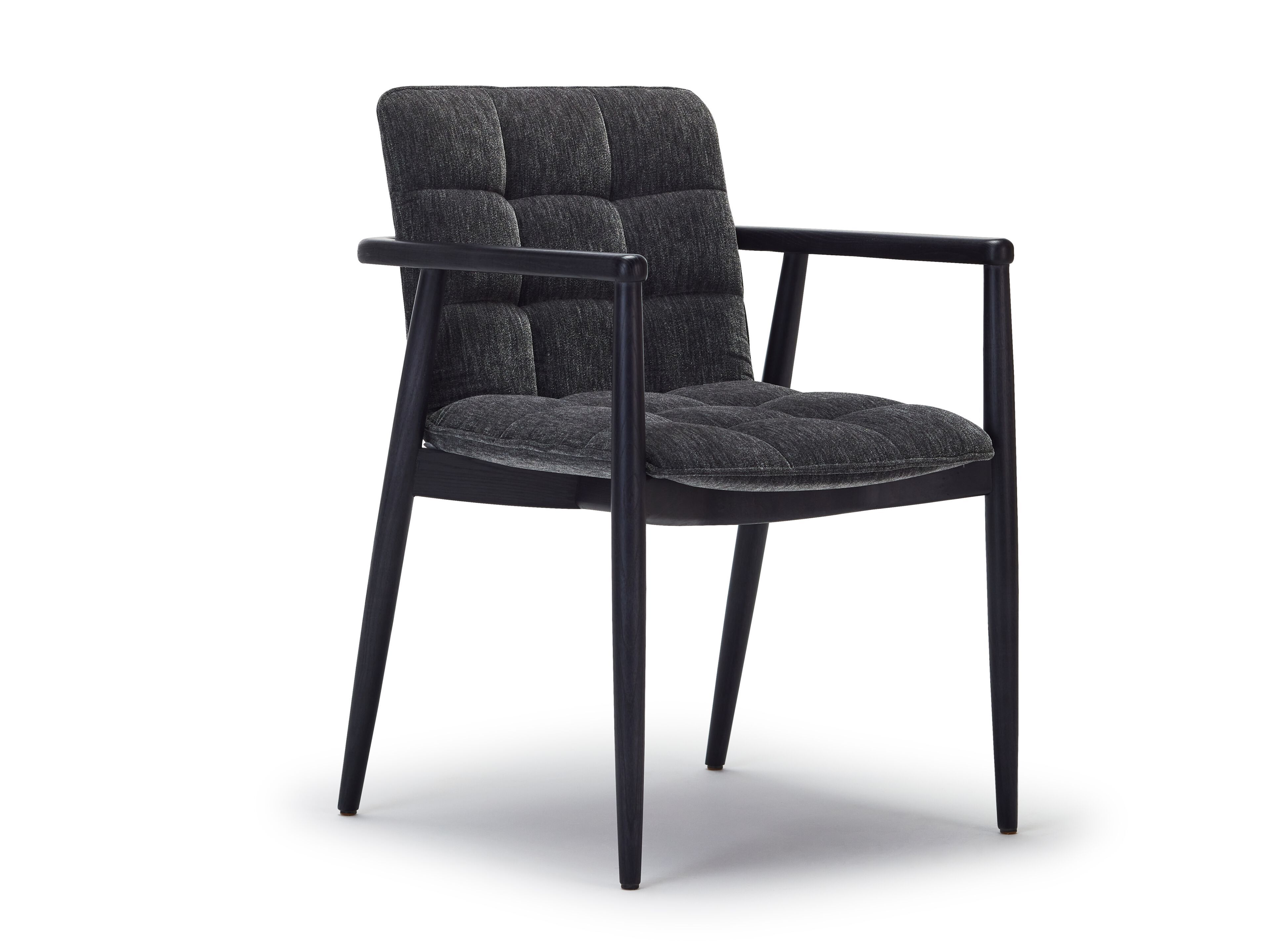 Стул из ткани и ясеня с подлокотниками Papell Design Squarez ARCH-00044537 - Вид №1