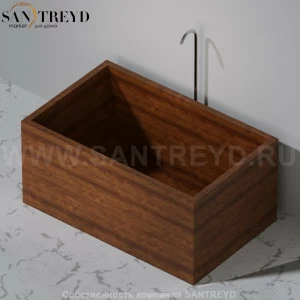 UWD PUARI-GAIA Ванна свободностоящая 153 см из сапели puari-gaia153L.sapele