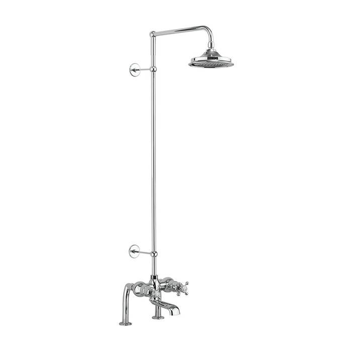 Душевая стойка c внешним термостатом, набортный BT2DS c душевой насадкой 6'' Tay Burlington T2DS, V16, V22/ARCV22 CHR  - Вид №1