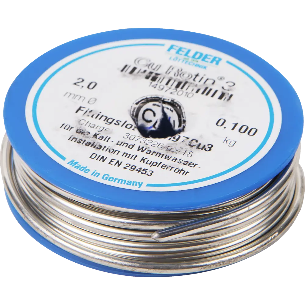 Припой мягкий Felder №3, 2 мм, 100 гр Sn97Cu3 14972010 STLM-2037832