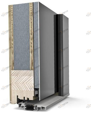 INTERNORM Italia Входная дверь из алюминия и дерева sun-id-1384907