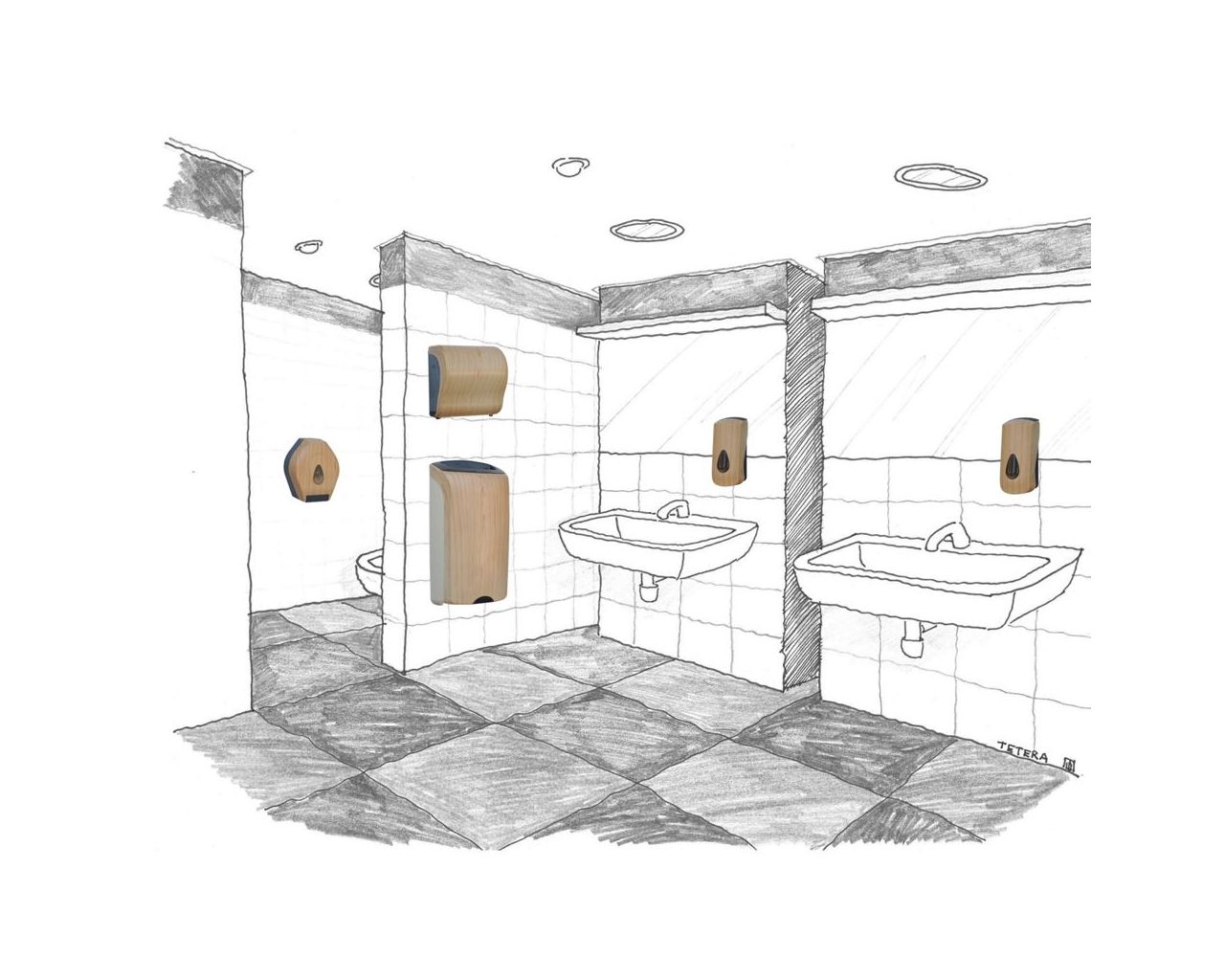 BUH225 Держатель для туалетной бумаги UNIQUE SCANDINAVIAN LINE Merida  - Вид №1