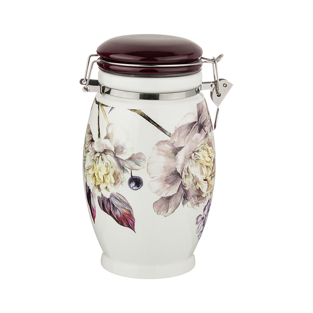 358-1586 Посуда керамическая Ёмкость для сыпучих продуктов 1100 мл Пурпур Lefard 