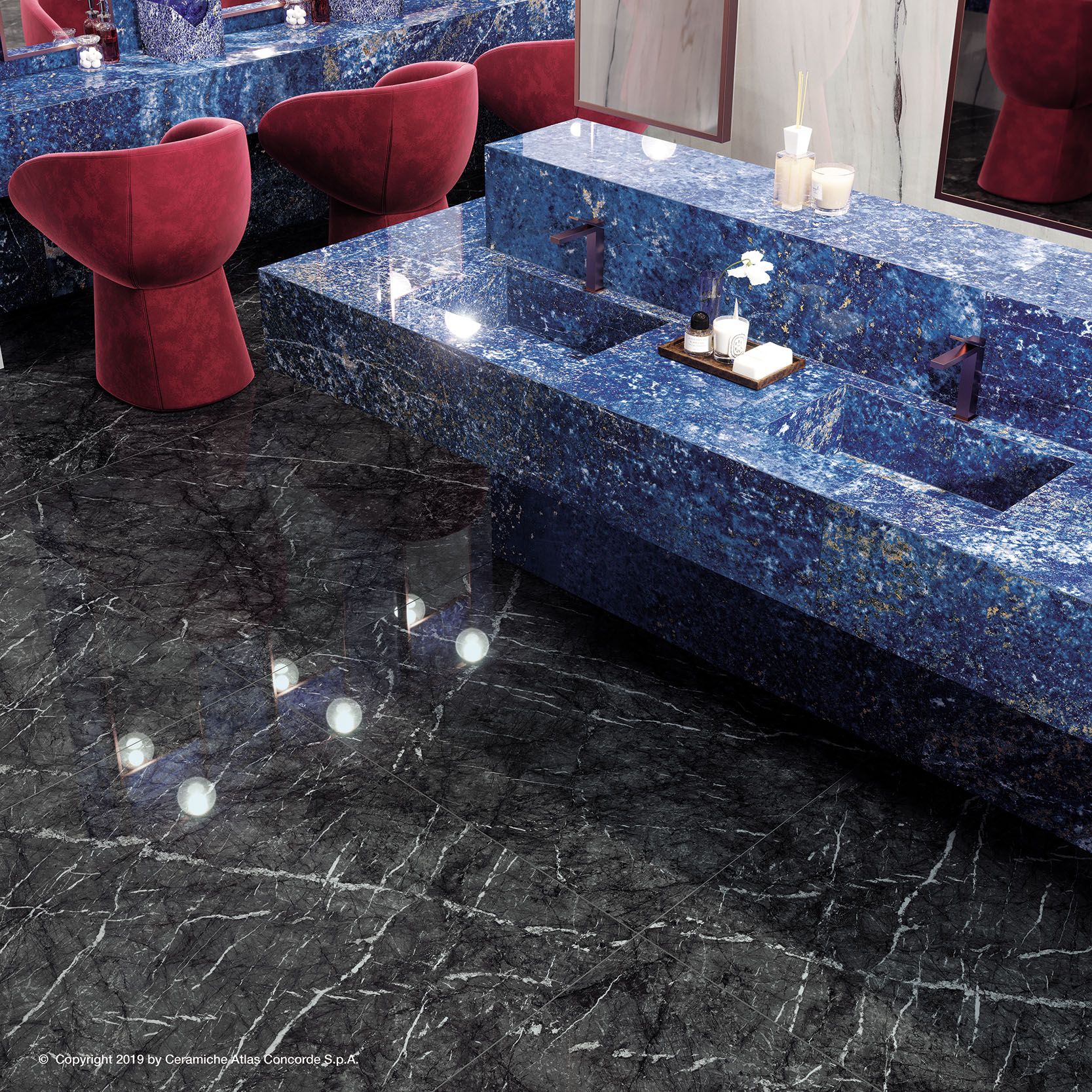 Пол из керамогранита с мраморным эффектом Atlas Concorde Marvel Dream ARCH-00135482 - Вид №34