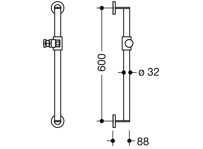 900.33.00060 держатель для душа HEWI System 900 - Вид №6
