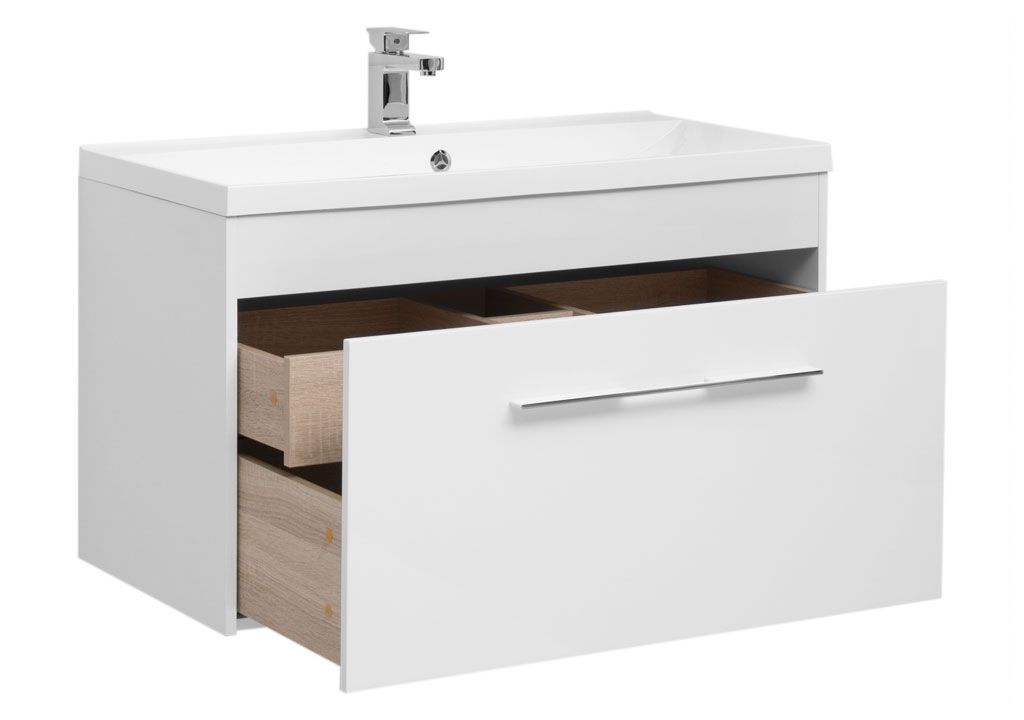 Тумба с раковиной Aquanet Августа 100 белый 0021001900204096 - Вид №1