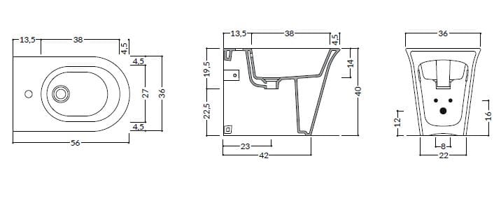 Керамические биде Gruppo Geromin Avigo ARCH-00040598 - Вид №1