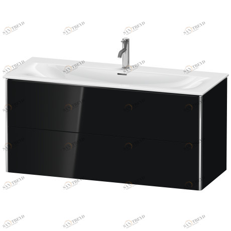 XS432604040 Тумбочка подвесная XSquare #XS4326 1210 x 478 мм Черный глянцевый лак Duravit