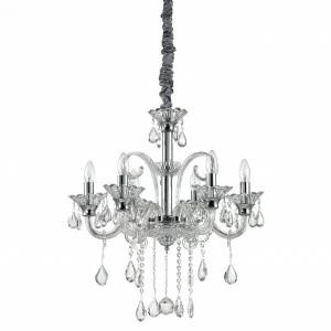 Подвесная люстра Ideal Lux Colossal SP6 Trasparente IDEAL LUX ДИЗАЙНЕРСКИЕ, COLOSSAL TRASPARENTE 057315 Хром