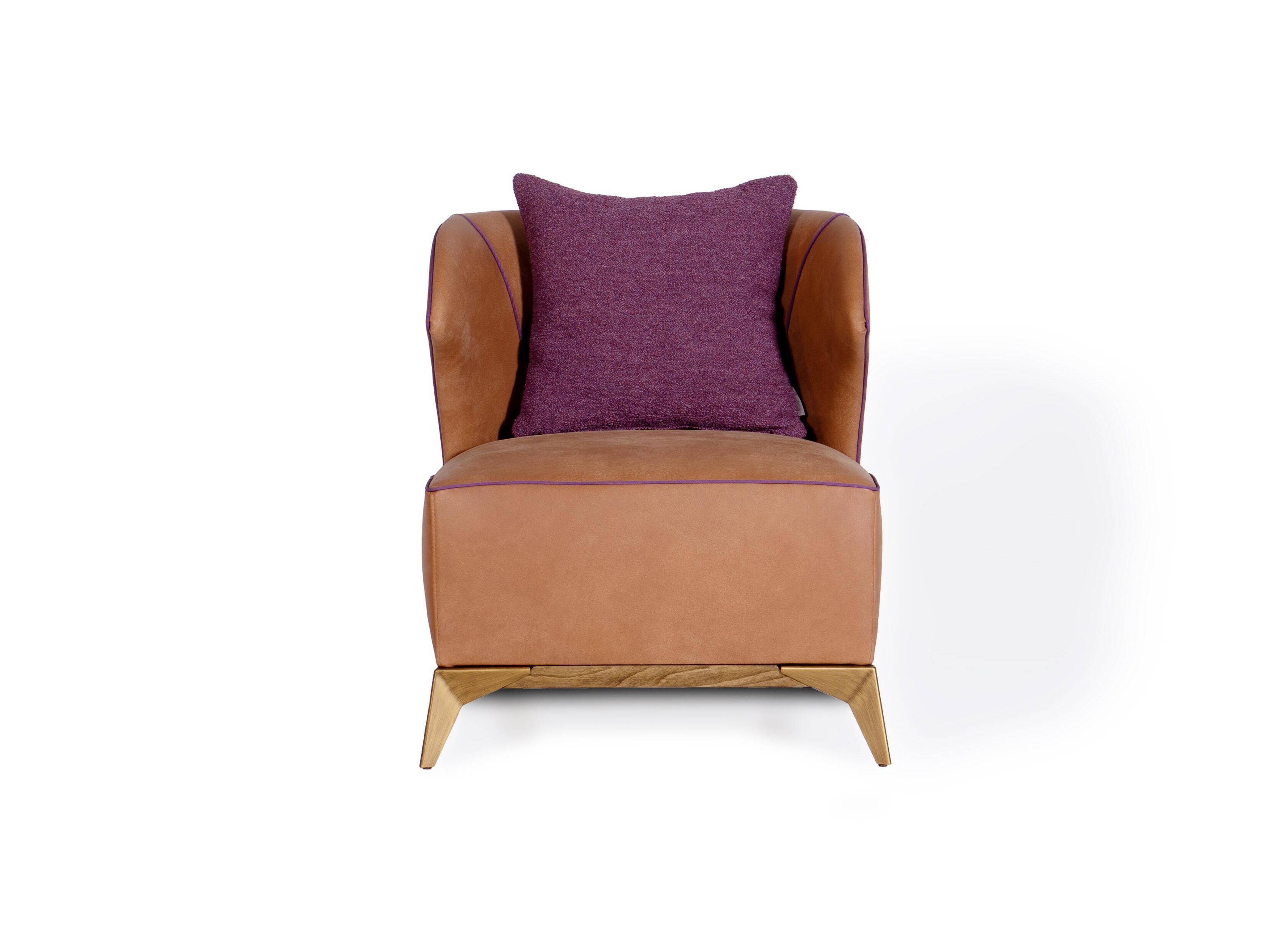 Дикий кожаный стул Mantellassi 1926 Agostina ARCH-00040728 - Вид №12