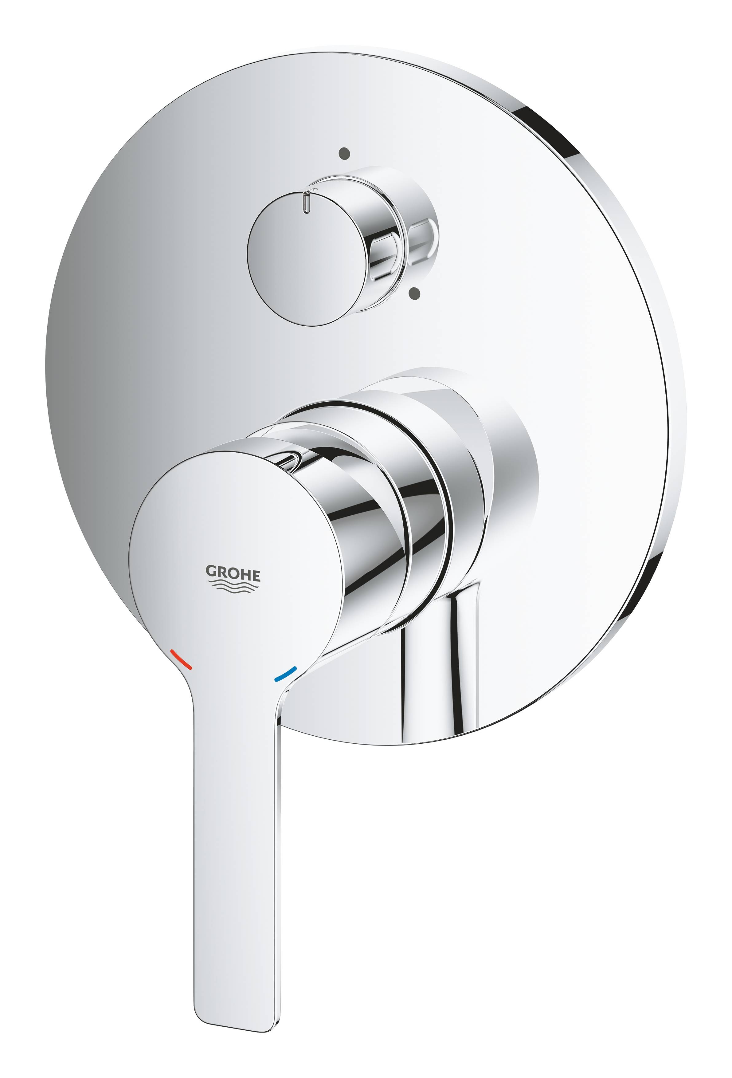 Внешняя часть смесителя для ванны GROHE Lineare New с переключателем на 3 положения, хром (24095001) - Вид №1