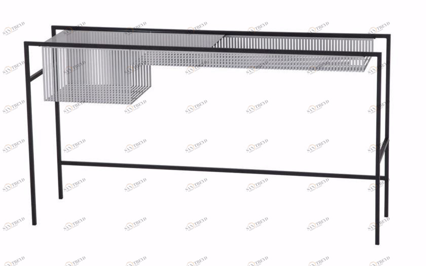 Roche Bobois Прямоугольная консоль из стали и стекла Agrafe sun-id-1472934