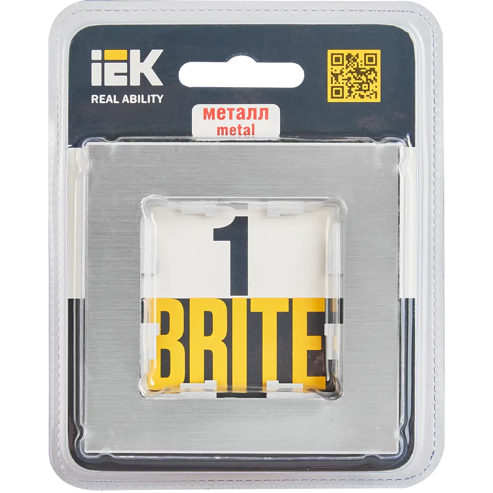 Рамка для розеток и выключателей IEK Brite 1 пост цвет алюминий 87761332 STLM-2117947 - Вид №3