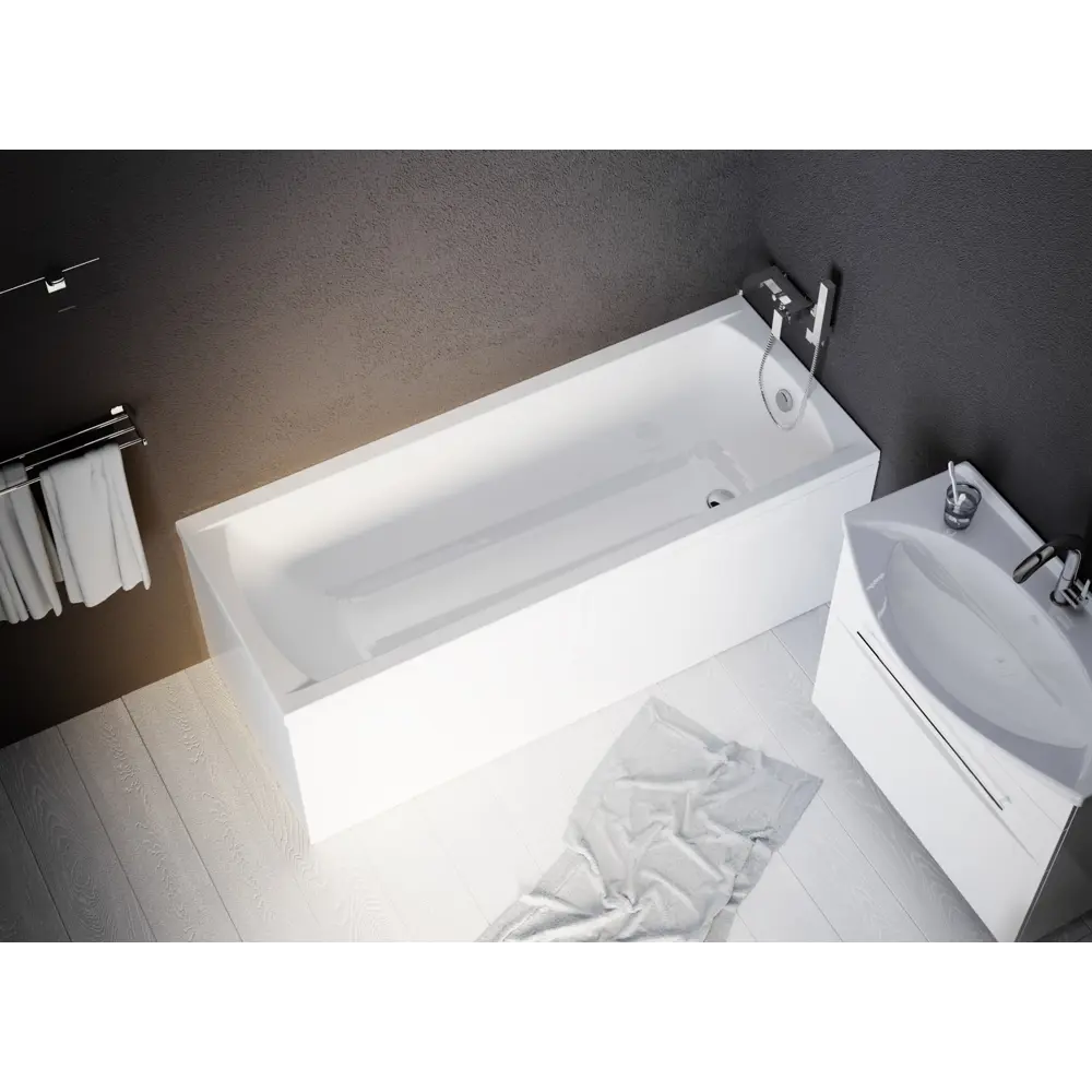 Ванна 100Acryl Ницца акриловая 120x70 см каркас в комплекте STLM-2022294 - Вид №8