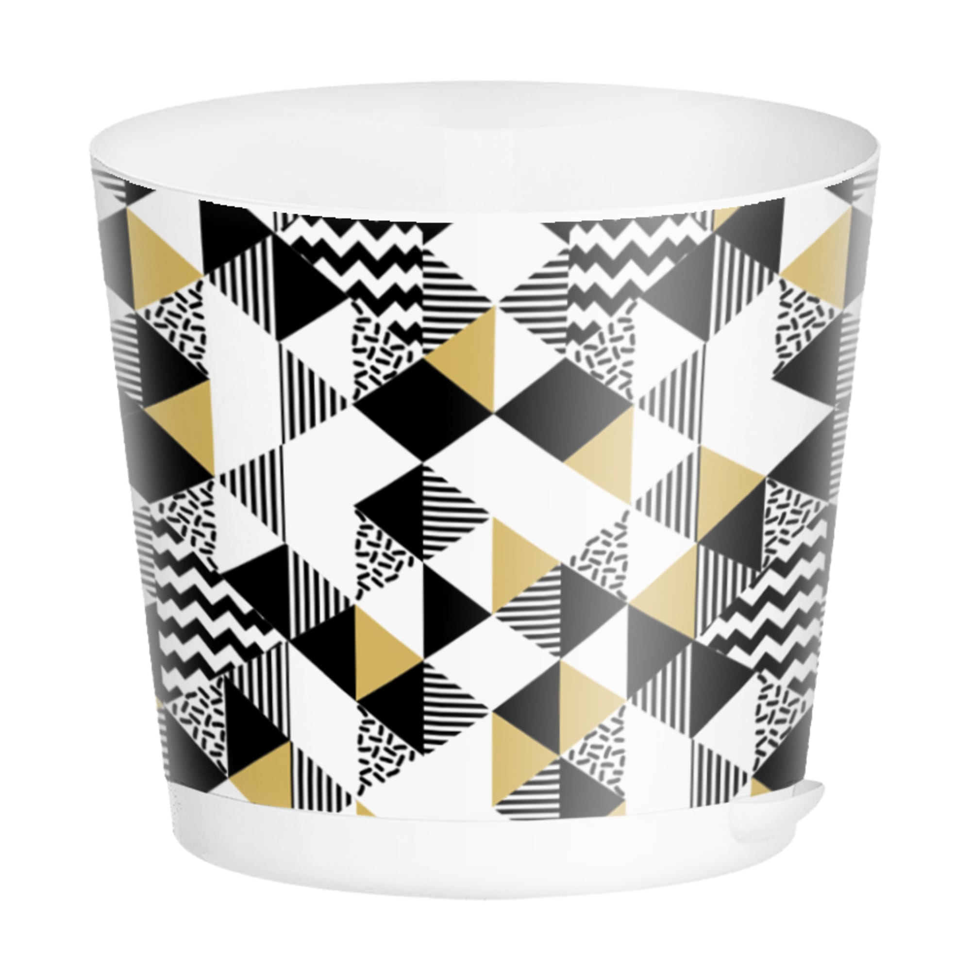 89079176 Горшок цветочный ø12 h11 см v0.75 л пластик белый Oregano Santreyd 