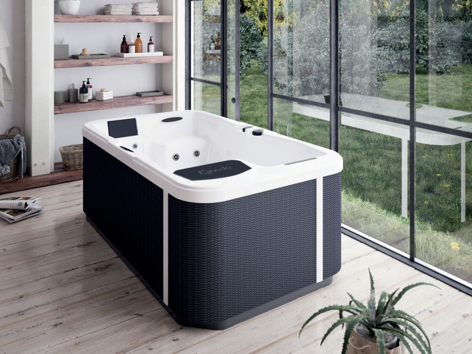 Мини-бассейн с гидромассажем на 2 места на открытом воздухе Kinedo A200 ARCH-00000012 - Вид №1