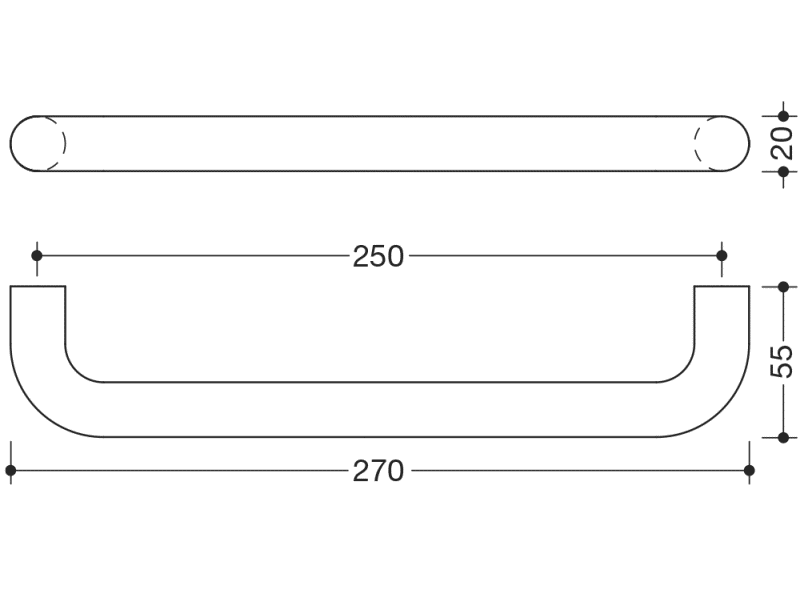 111.250BG.6 Мебельная ручка ø 20 мм HEWI USA Produkte  - Вид №16