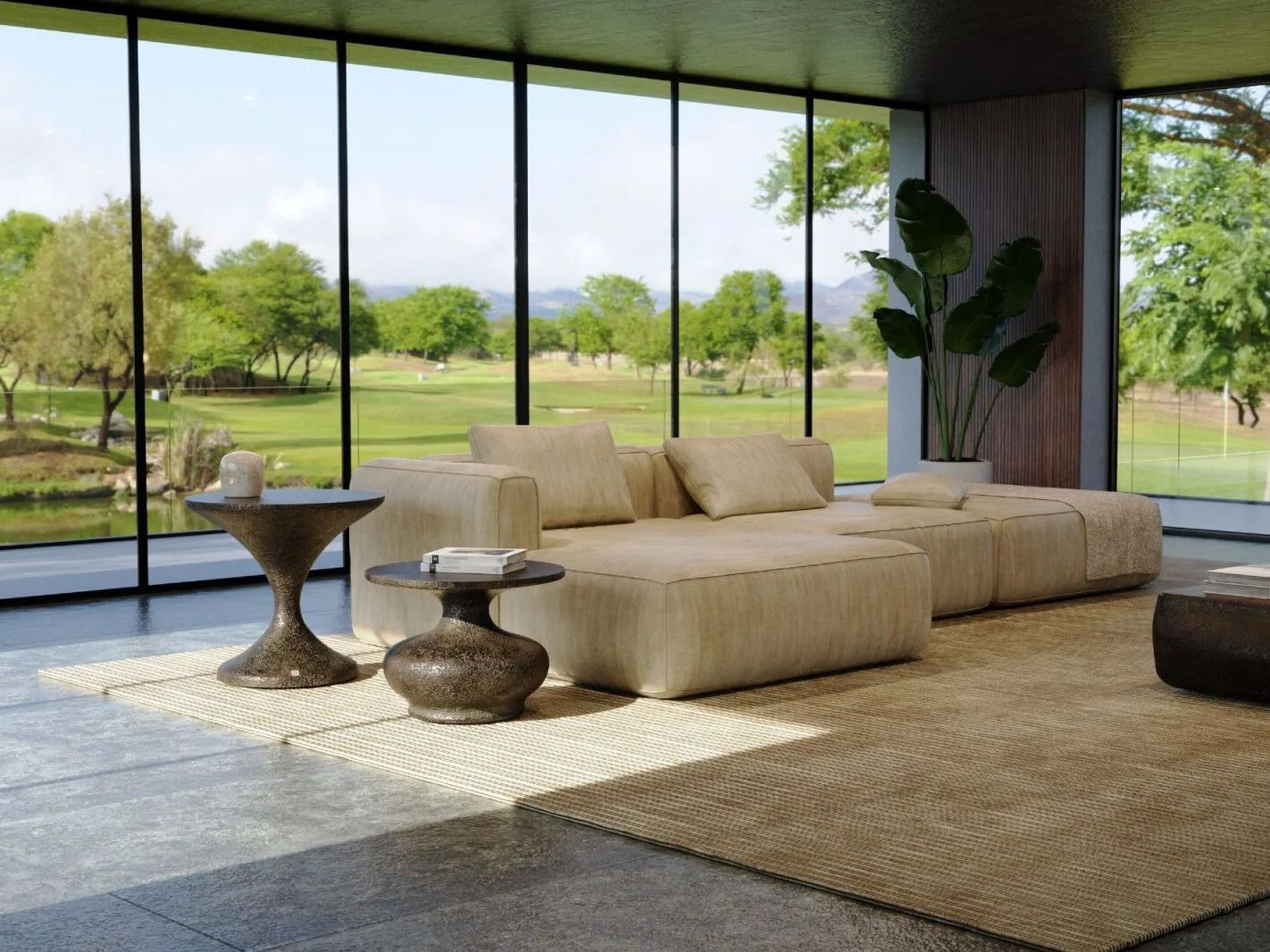 Круглый журнальный столик из стекловолокна GANSK DORIS ARCH-00061129 - Вид №1