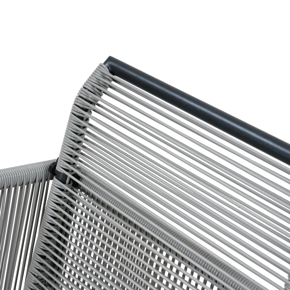 Набор садовой мебели для обеда BEGINIA Compass Сталь Стол, кресло 4 шт Серый / серебристый STLM-2192824 - Вид №8