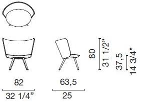 Cappellini Кресло из ясеня  Emb1-2-3-4  - Вид №8
