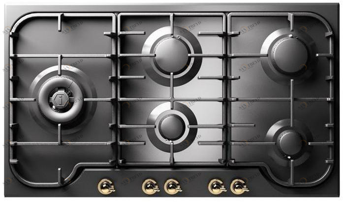 Ilve Газовая встраиваемая плита из нержавеющей стали Nostalgie Hcb90sdn Santreyd