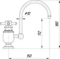 Кран MIGLIORE Cucina Plus Vicont ML.VCT-3008.DO для питьевой воды - золото  - Вид №2