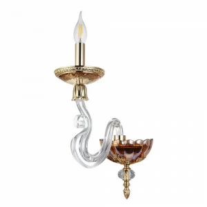 Бра настенное янтарное Divinare 5123/01 AP-1 DIVINARE 5123 00-3928947 Оранжевый;прозрачный
